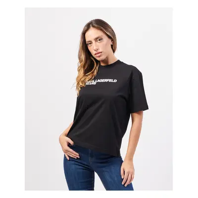 T-shirt donna Karl Lagerfeld basic girocollo