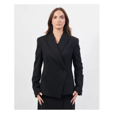 Giacca donna slim fit Boss in twill di misto lana