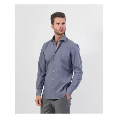 Camicia uomo SetteMezzo in cotone con micromotivo