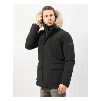 Parka uomo Yes Zee con cappuccio a pellicciotto