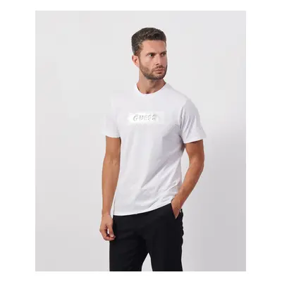 T-shirt uomo Guess girocollo con logo in rilievo