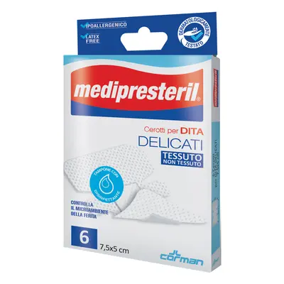 Cerotto per dita medipresteril delicato tnt 7,5x5cm 6 pezzi