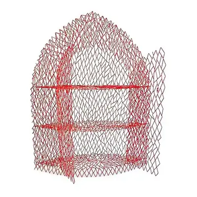 Libreria contemporanea in ferro (rosso), Spazzapan