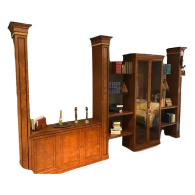 Libreria da terra classica A8 in radica di ulivo,